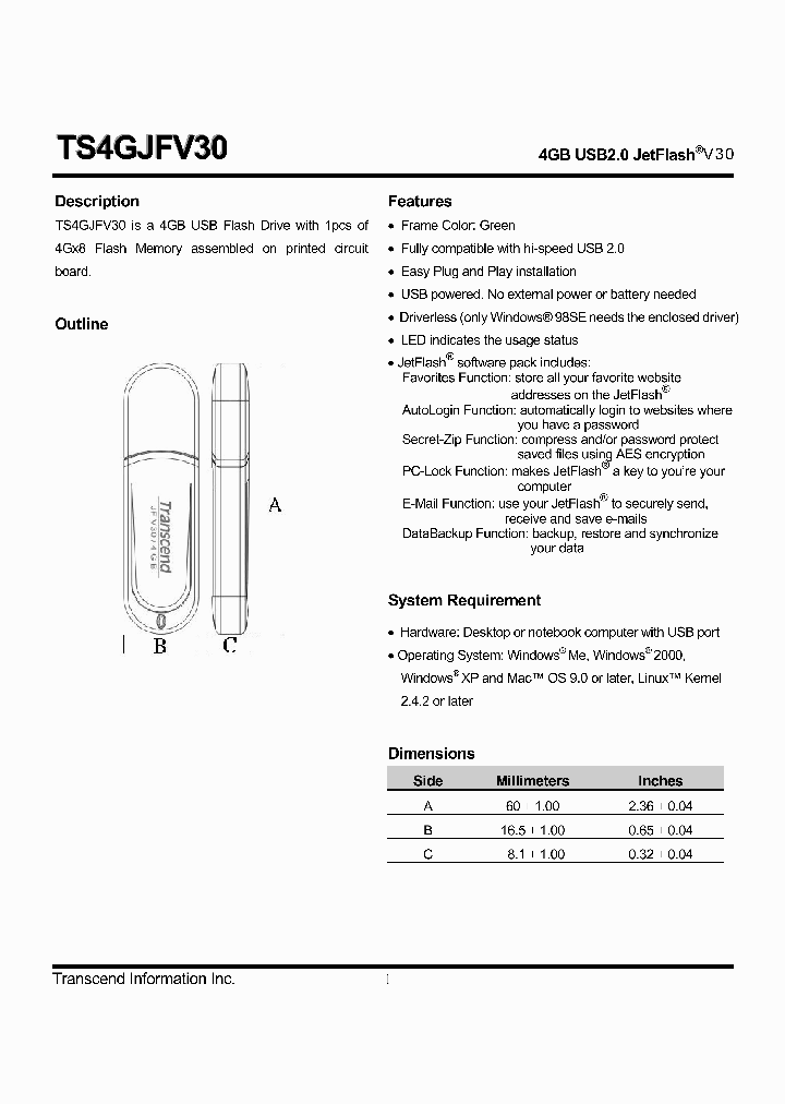 TS4GJFV30_4385744.PDF Datasheet