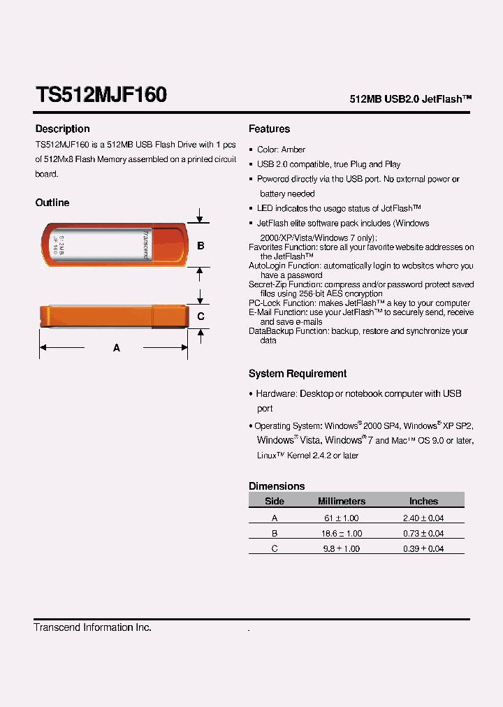 TS512MJF160_4608006.PDF Datasheet