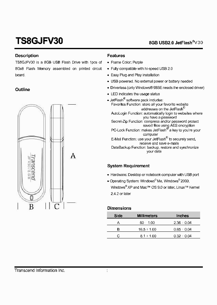 TS8GJFV30_4385745.PDF Datasheet