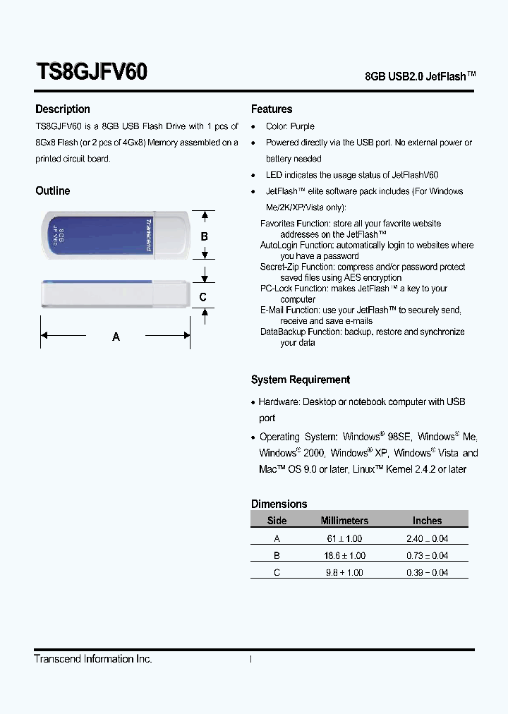 TS8GJFV60_4385759.PDF Datasheet