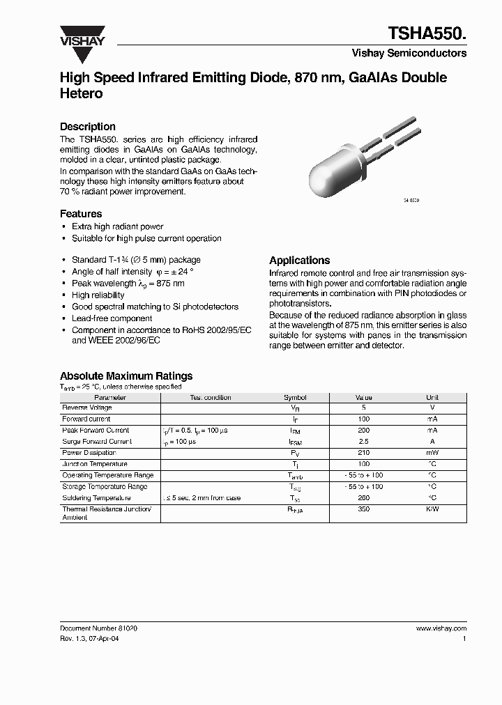 TSHA550_4623720.PDF Datasheet