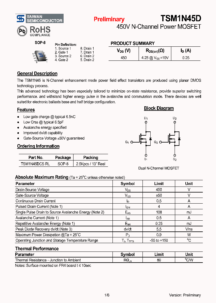 TSM1N45D_4635509.PDF Datasheet