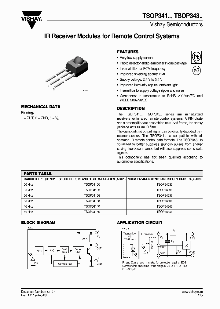 TSOP34330_4270501.PDF Datasheet