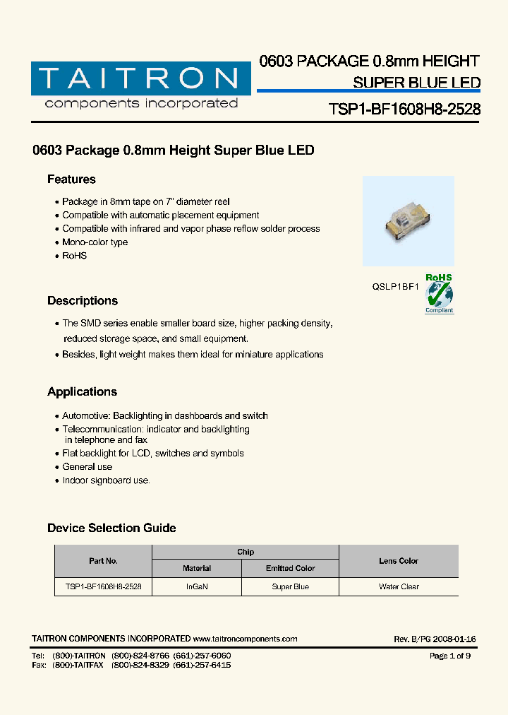 TSP1-BF1608H8-2528_4189798.PDF Datasheet