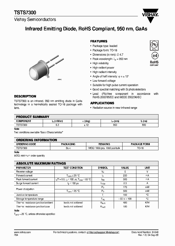 TSTS7300_4252693.PDF Datasheet