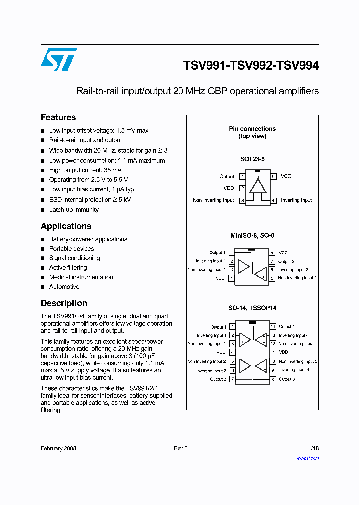 TSV991_4279997.PDF Datasheet