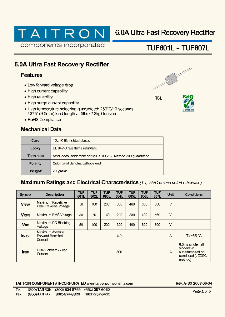 TUF601L_4225209.PDF Datasheet