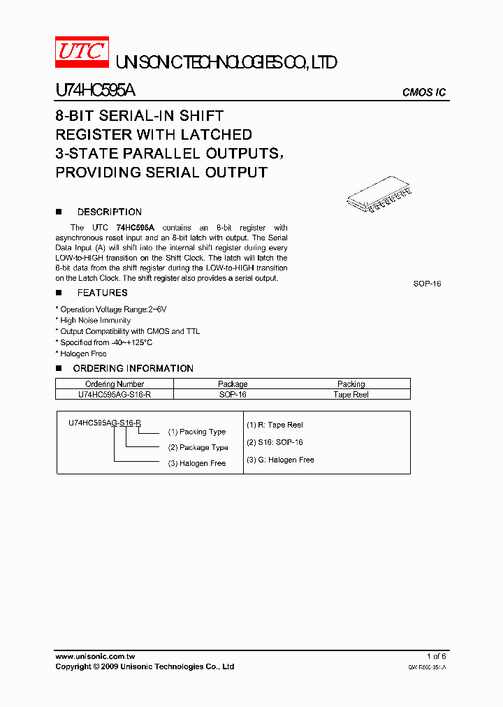U74HC595A_4649349.PDF Datasheet