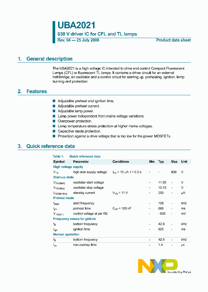 UBA2021_4594437.PDF Datasheet