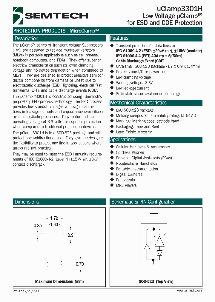 UCLAMP3301H_4306246.PDF Datasheet