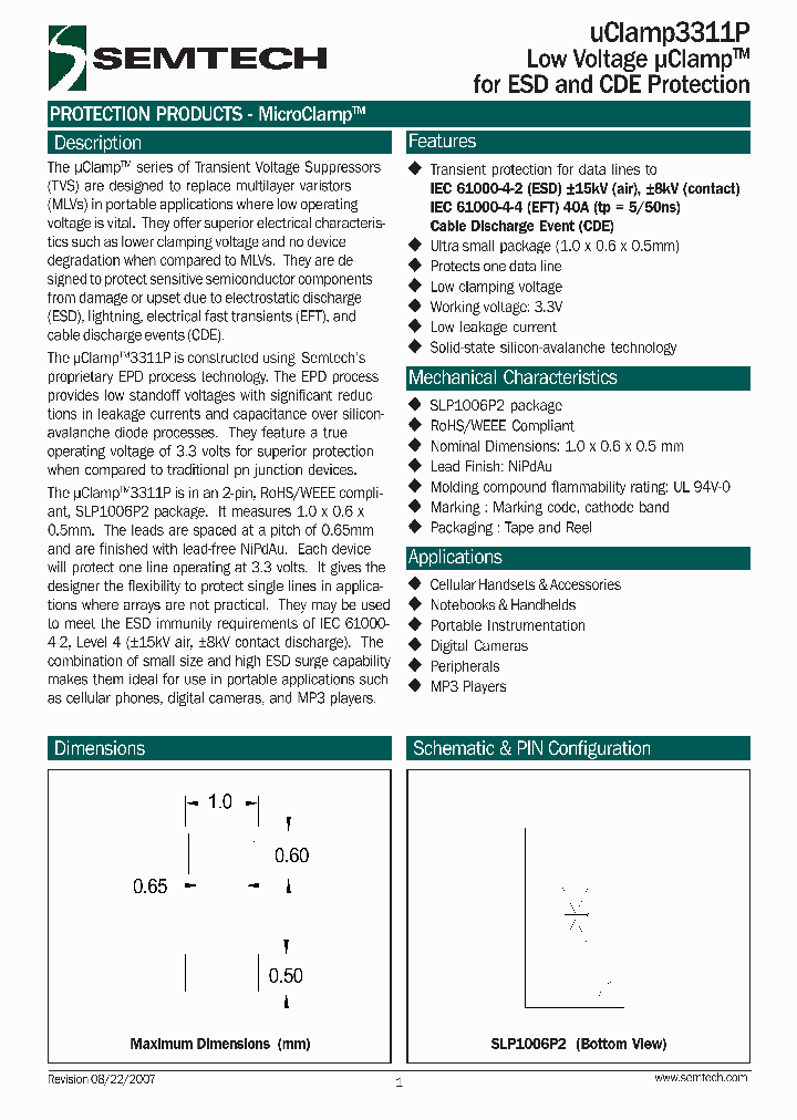 UCLAMP3311P_4306259.PDF Datasheet
