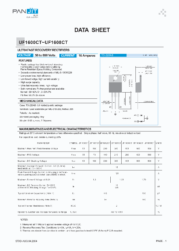 UF1600CT_4679864.PDF Datasheet