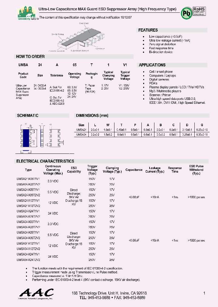 UMSA34A03T1V1_4651574.PDF Datasheet