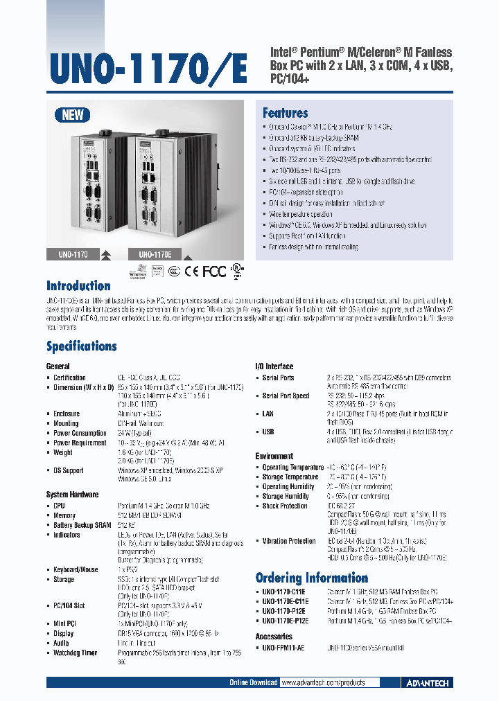 UNO-1170_4525807.PDF Datasheet