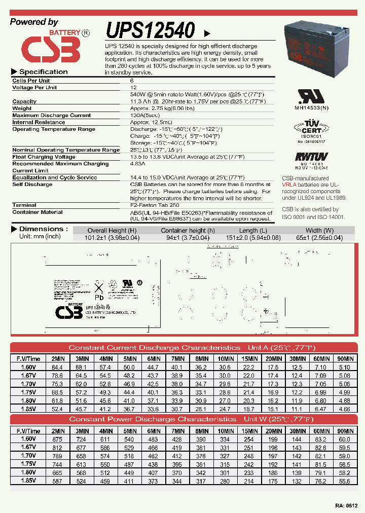 UPS12540_4427210.PDF Datasheet