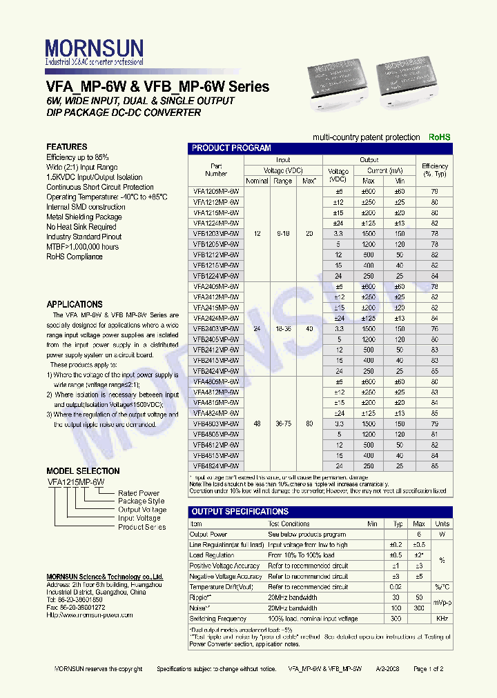 VFB1203MP-6W_4397257.PDF Datasheet