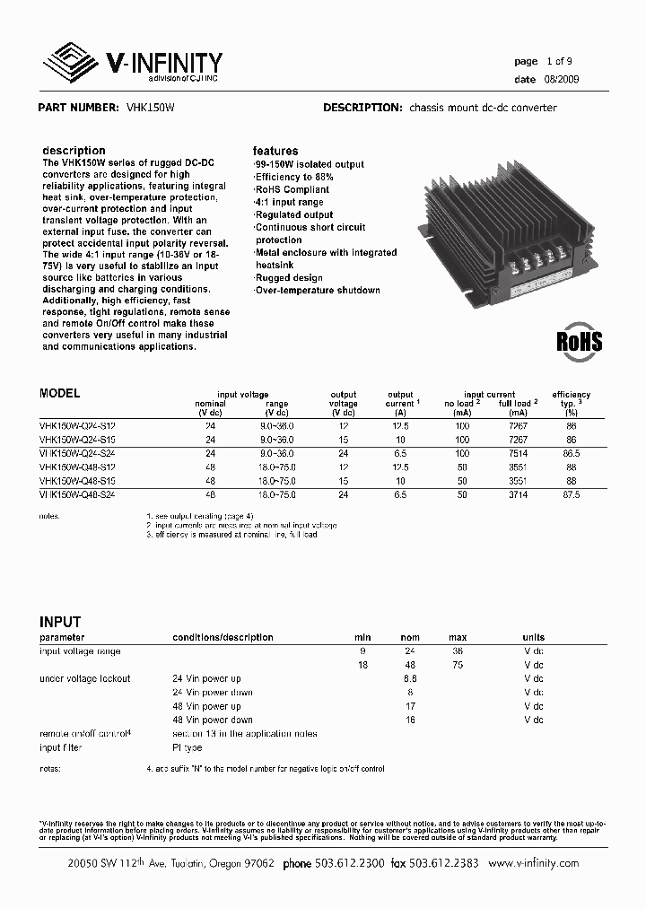 VHK150W_4507618.PDF Datasheet
