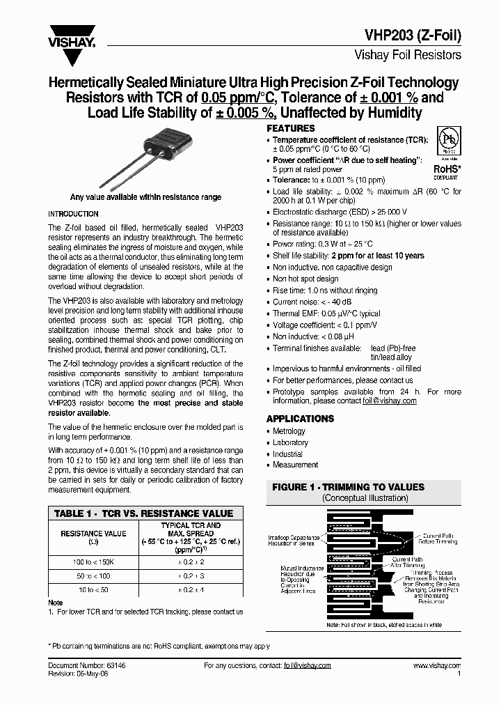 VHP203TP120K50AB_4252550.PDF Datasheet