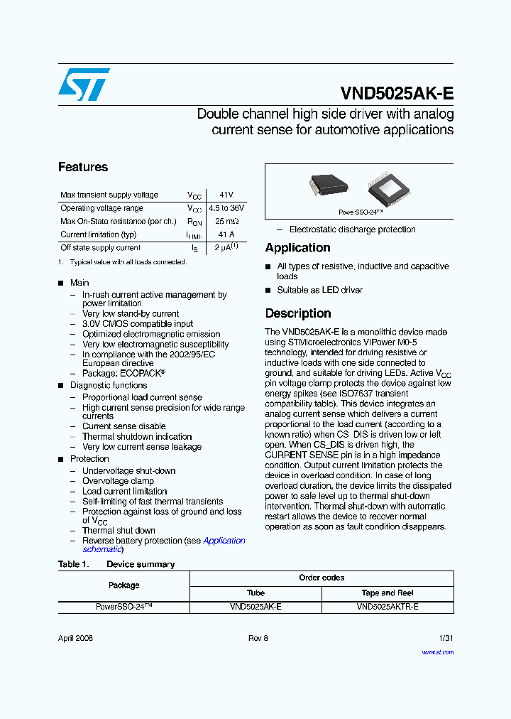 VND5025AK-E_4249776.PDF Datasheet