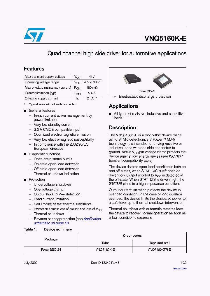 VNQ5160K-E_4628087.PDF Datasheet