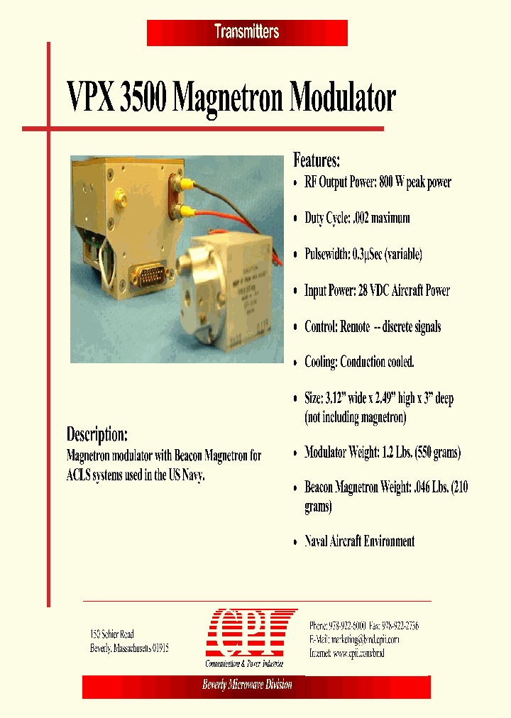 VPX3500_4792366.PDF Datasheet