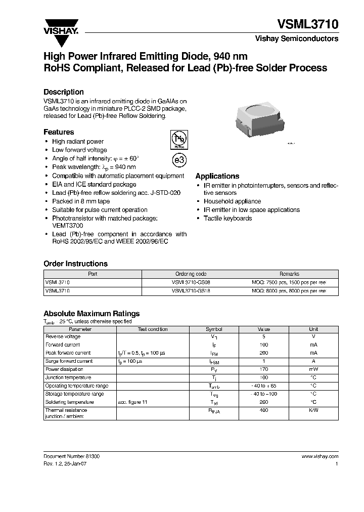 VSML3710_4357577.PDF Datasheet