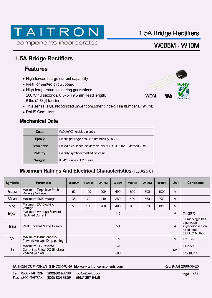 W005M_4694382.PDF Datasheet