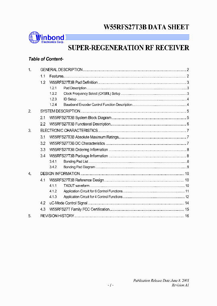 W55RFS27T3B_4226897.PDF Datasheet