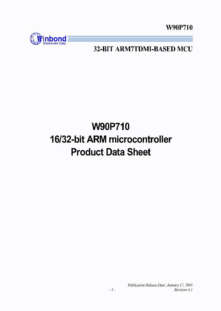 W90P710_4222957.PDF Datasheet