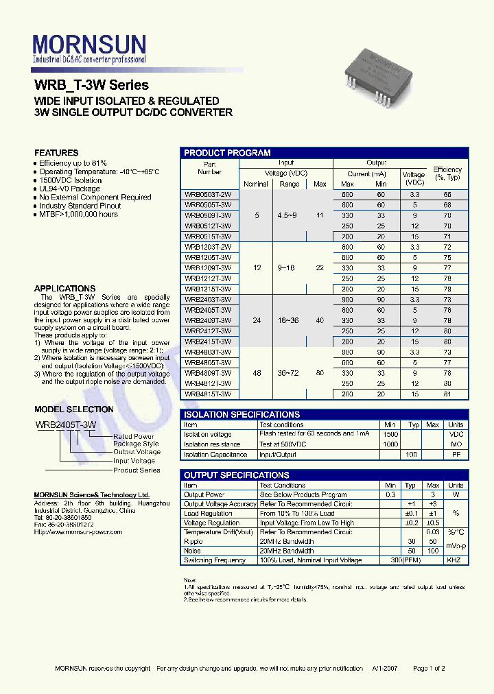 WRB0503T-2W_4461939.PDF Datasheet