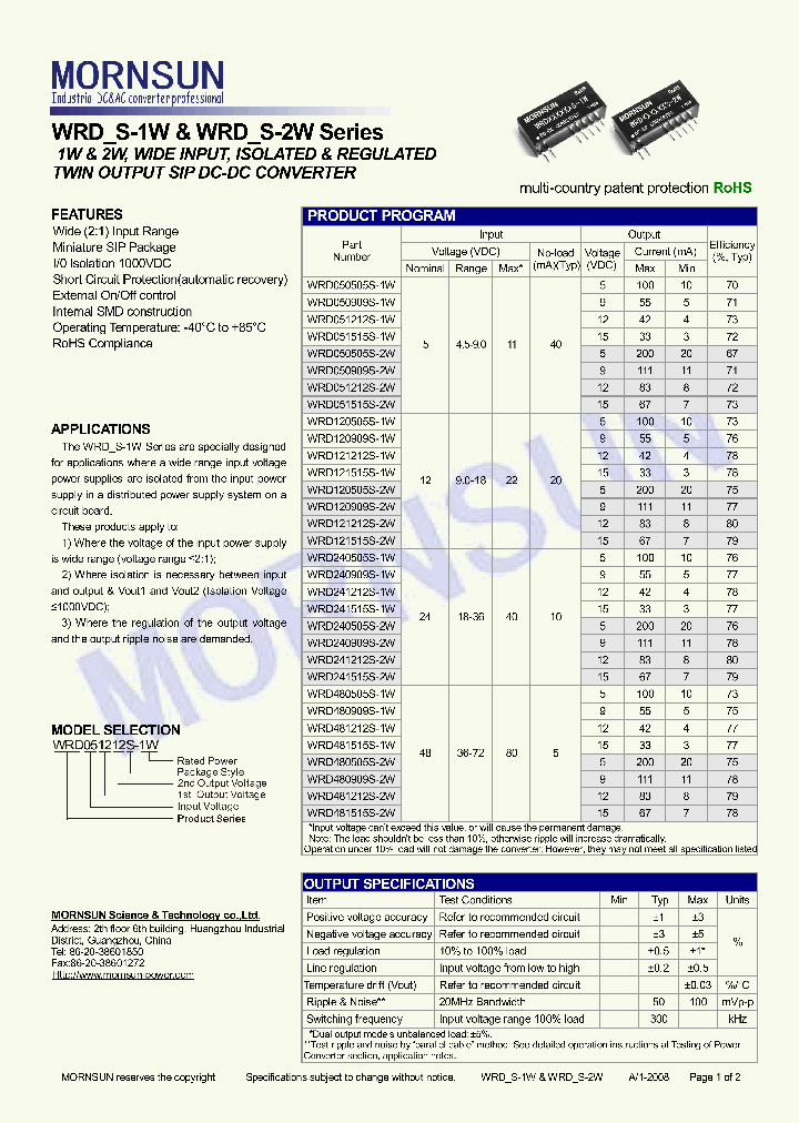 WRD120505S-1W_4391299.PDF Datasheet