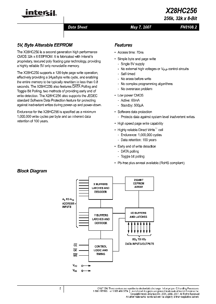 X28HC25607_4776066.PDF Datasheet