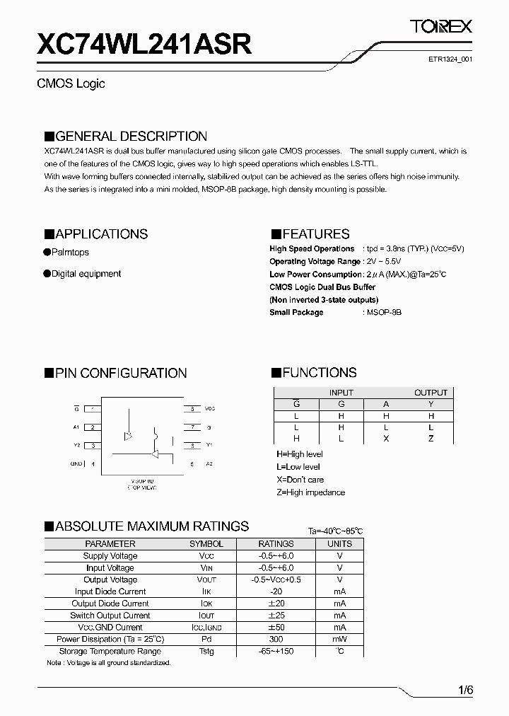 XC74WL241ASR001_4521080.PDF Datasheet