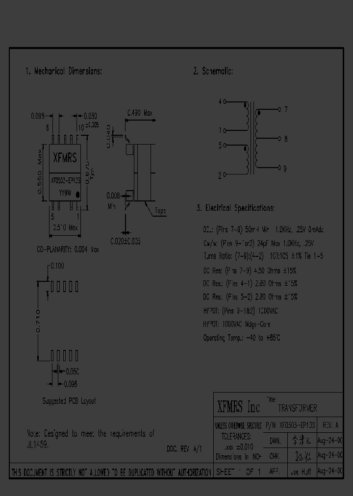 XF0503-EP13S_4789419.PDF Datasheet