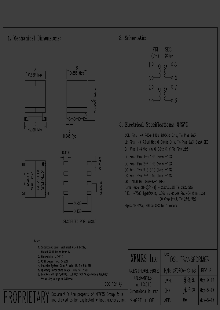 XF0709-AD18S_4607782.PDF Datasheet