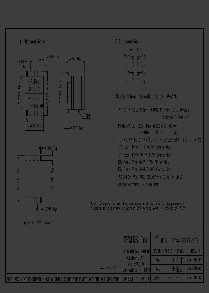 XF1313-15HDS_4797617.PDF Datasheet
