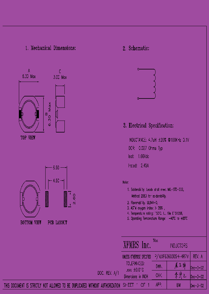 XF636030SH-4R7M_4871503.PDF Datasheet