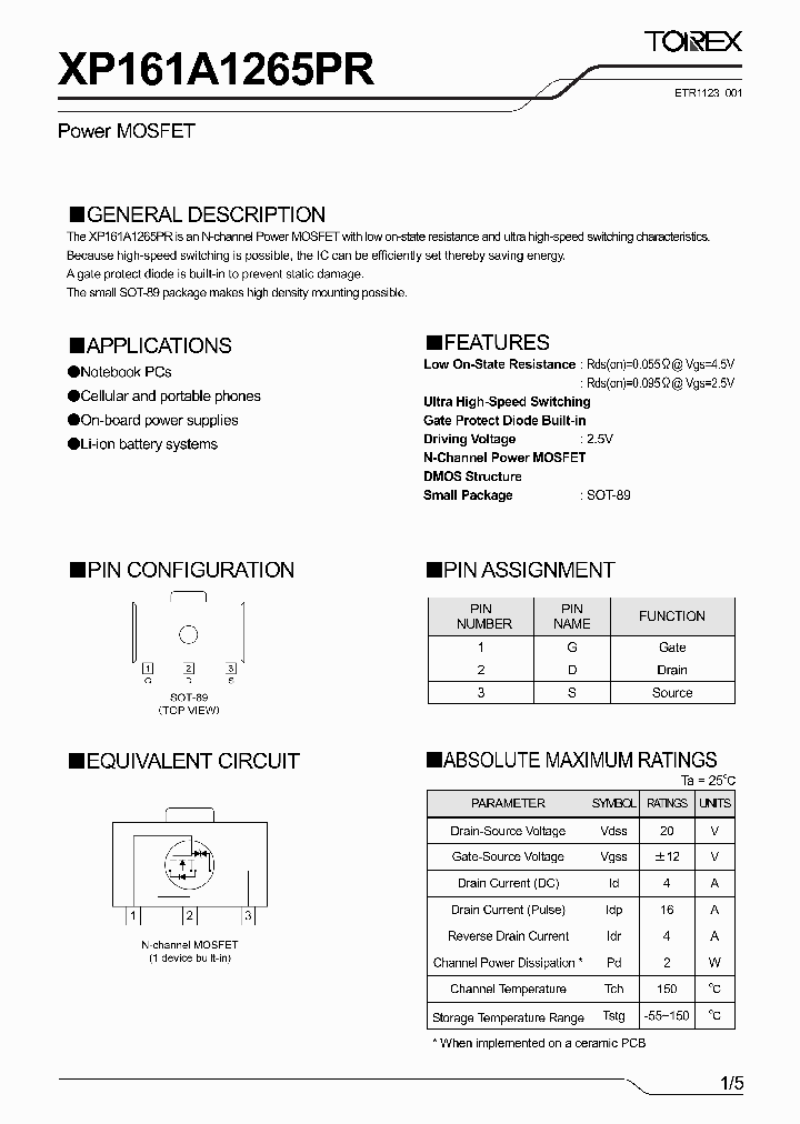 XP161A1265PR1_4360255.PDF Datasheet