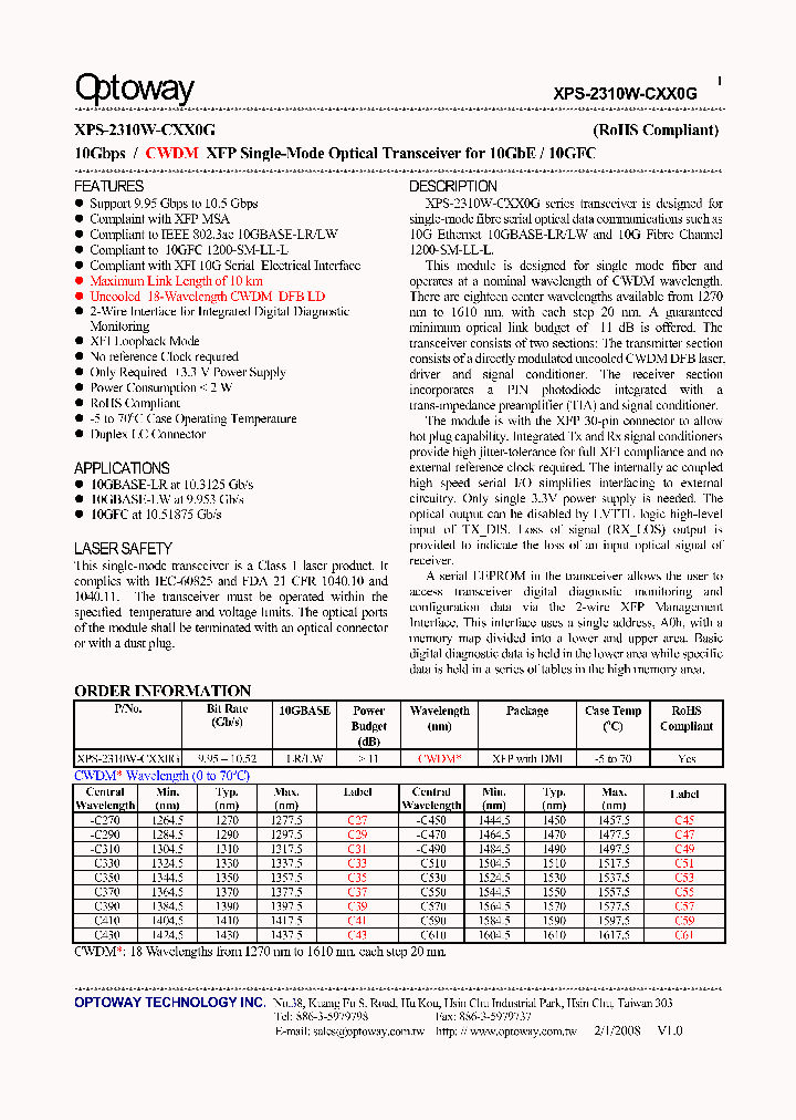 XPS-2310W-CXX0G_4664086.PDF Datasheet