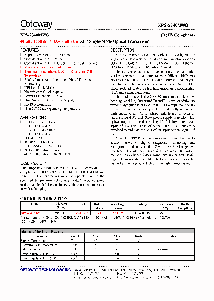 XPS-2340MWG_4664087.PDF Datasheet