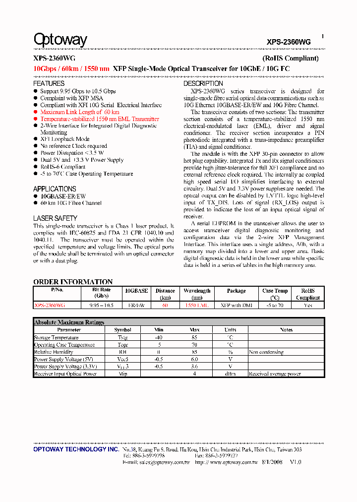 XPS-2360WG_4664090.PDF Datasheet