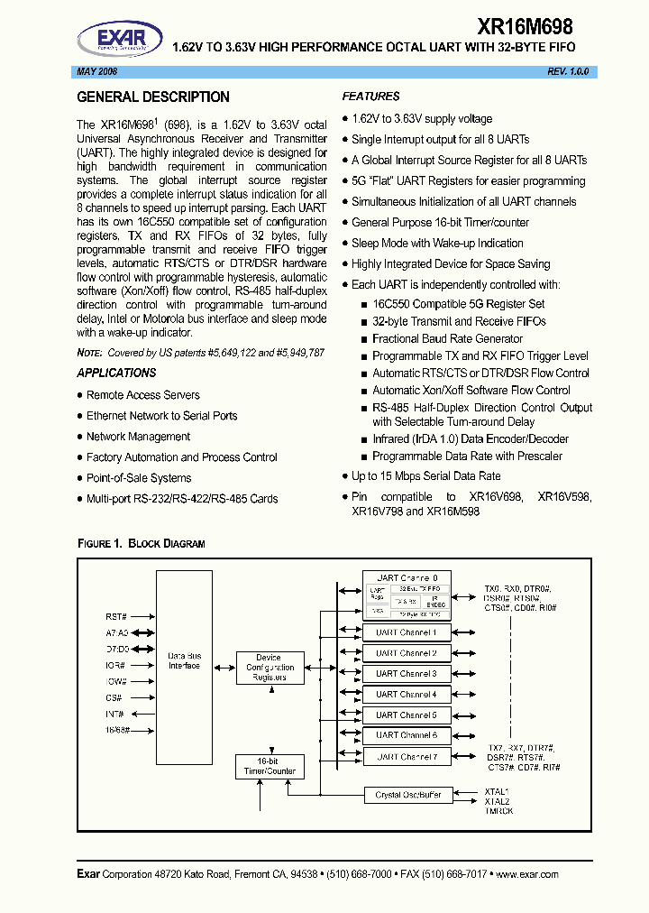 XR16M698IQ100_4652288.PDF Datasheet