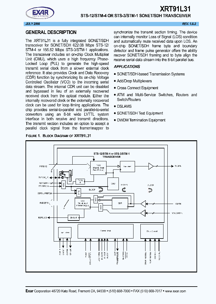 XRT91L31_4756089.PDF Datasheet