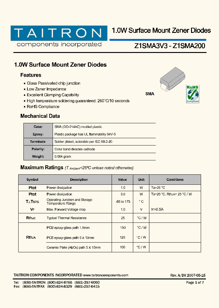Z1SMA130_4188696.PDF Datasheet