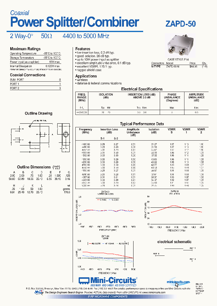 ZAPD-50_4416607.PDF Datasheet
