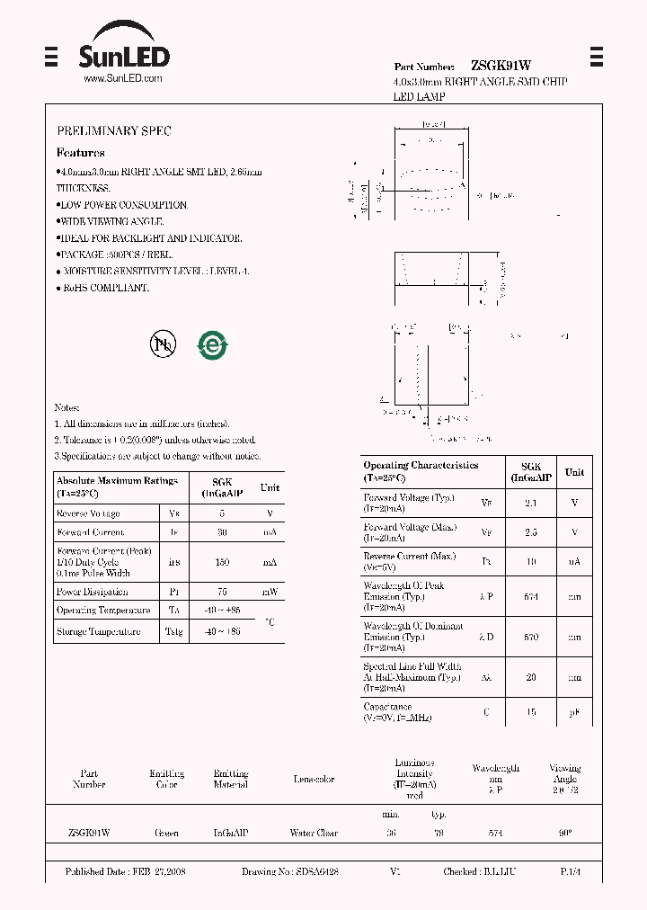 ZSGK91W_4312184.PDF Datasheet
