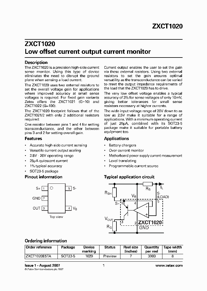 ZXCT1020_4193232.PDF Datasheet