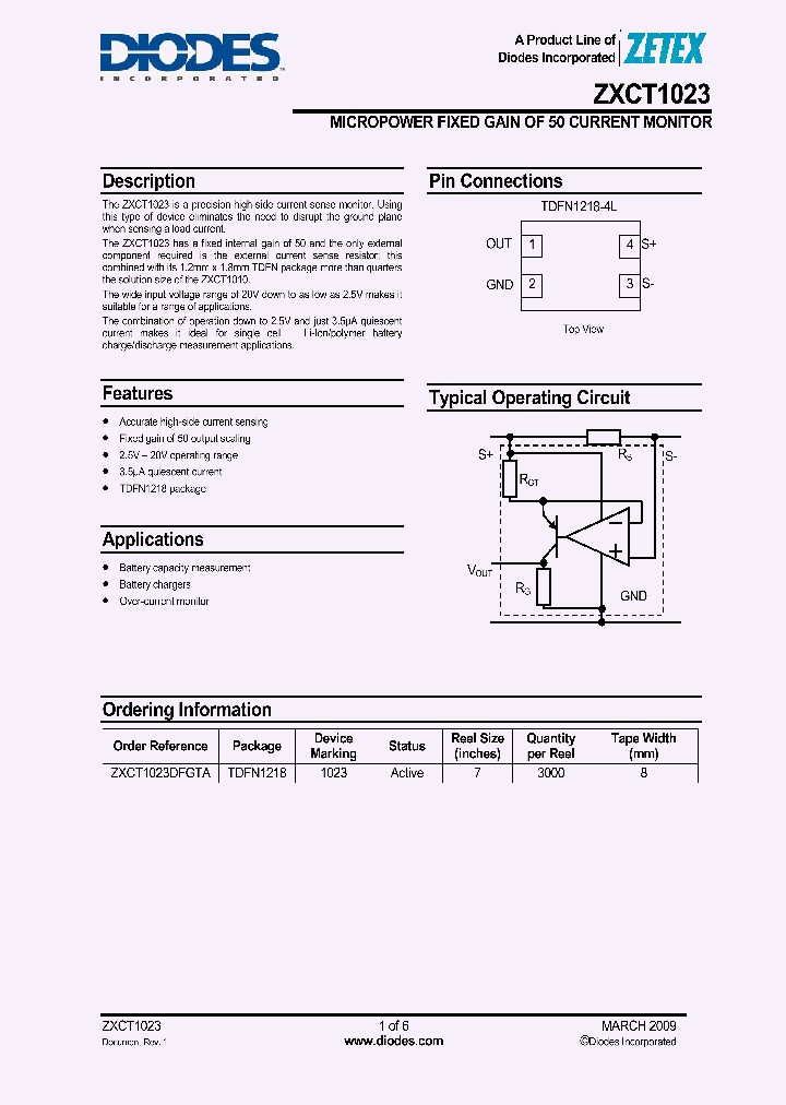 ZXCT1023DFGTA_4608582.PDF Datasheet