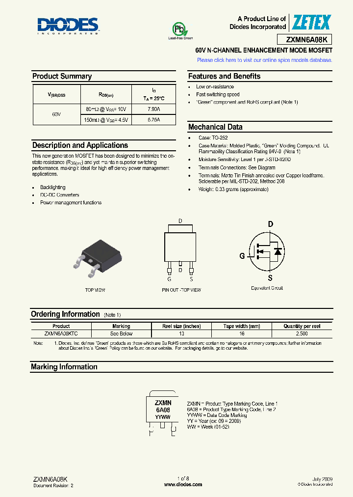 ZXMN6A08KTC_4680076.PDF Datasheet