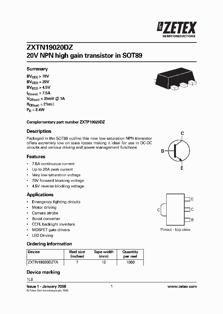 ZXTN19020DZTA_4256134.PDF Datasheet